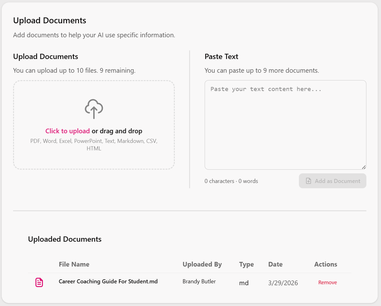 Your knowledge goes in.